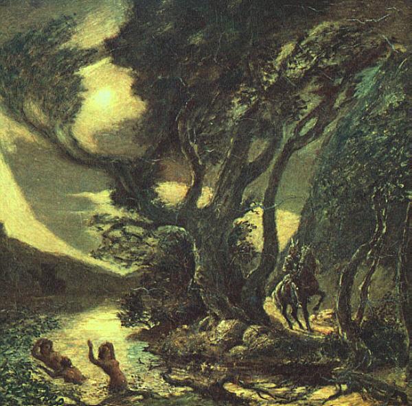 Albert Pinkham Ryder Siegfried and the Rhine Maidens oil painting image